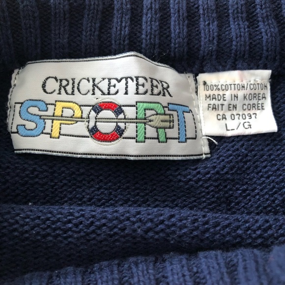 Vintage Cricketeer Sport Embroidered Crest Logo Sweater Size L Rowing Challenge - Picture 7 of 11